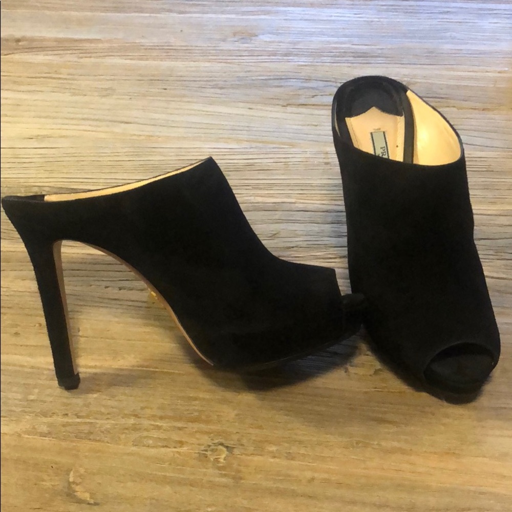 Authentic Prada Black Suede Mules - Picture 4 of 8